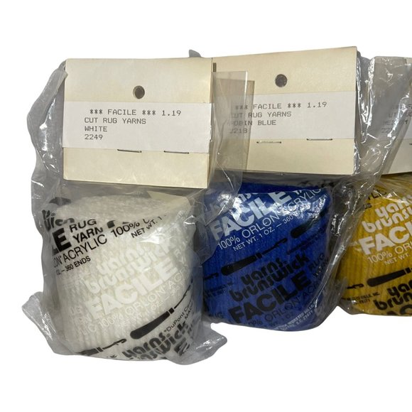 New & Used Yarns Brunswick Facile Rug Yarn 100% Orlon Acrylic Lot Variety - Picture 2 of 5